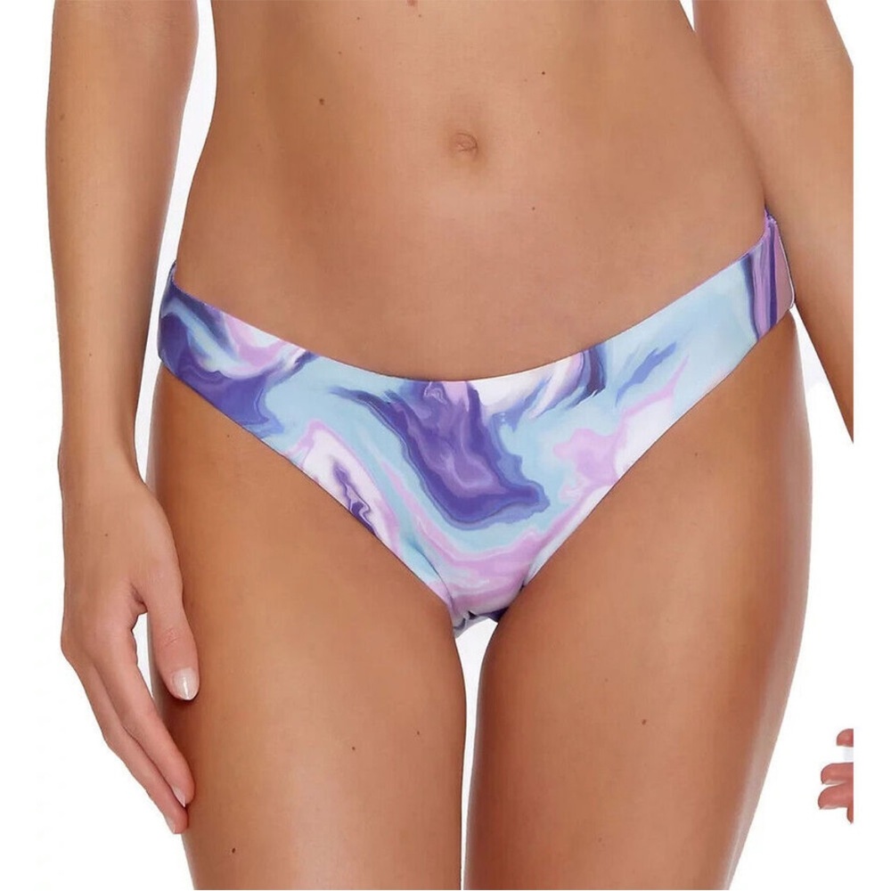 Becca Women's Blue Agate Adela Reversible Hipster Swimwear Bottom Size XS new